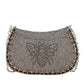 Mary Frances Crystal Buzz Beaded Bee with Crown Crossbody Handbag