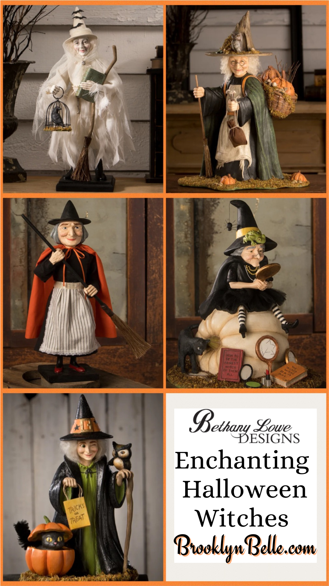 Bethany Lowe Ghostly Witch Figure   Bethany Lowe Halloween Witch Decoration