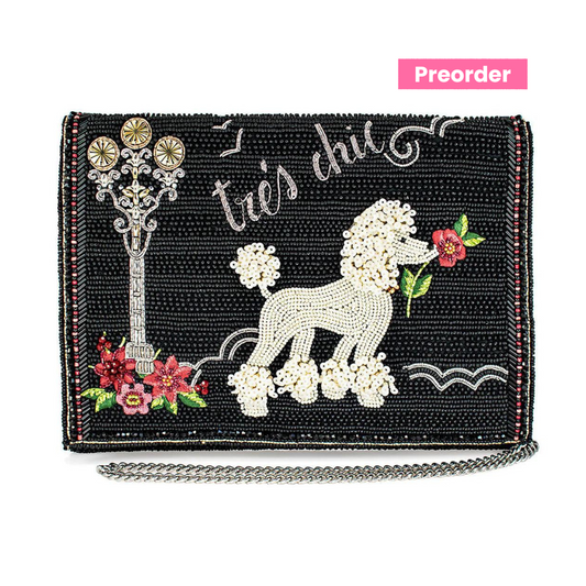 Mary Frances Tres Chic Poodle Handbag  Mary Frances Poodle Beaded Handbag