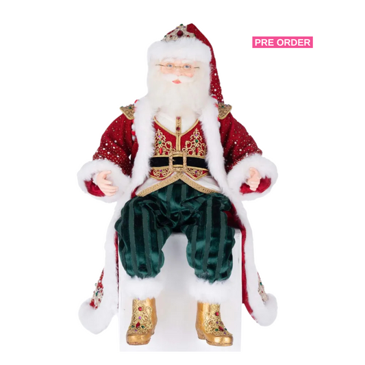 Katherine's Collection Christmas King Christian Claus Sitting Doll   Katherine's Collection Royal Christmas Ball Santa