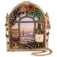 Mary Frances Wine Country Beaded Wine Bottle and Glass Crossbody Bag