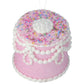 5 Inch Pastel Pink Candy Decorated Cake