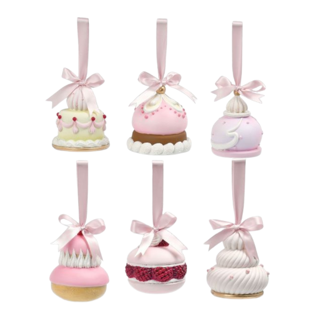 December Diamonds 6 Assorted Large Patisserie Hanging Desserts  Sweet Le Patisserie Collection