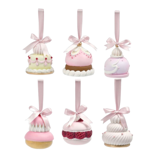 December Diamonds 6 Assorted Large Patisserie Hanging Desserts  Sweet Le Patisserie Collection