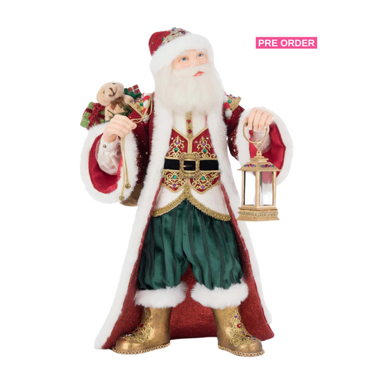 Katherine's Collection Christmas King Christopher Claus With Latern Tabletop   Katherine's Collection Royal Christmas Ball Santa