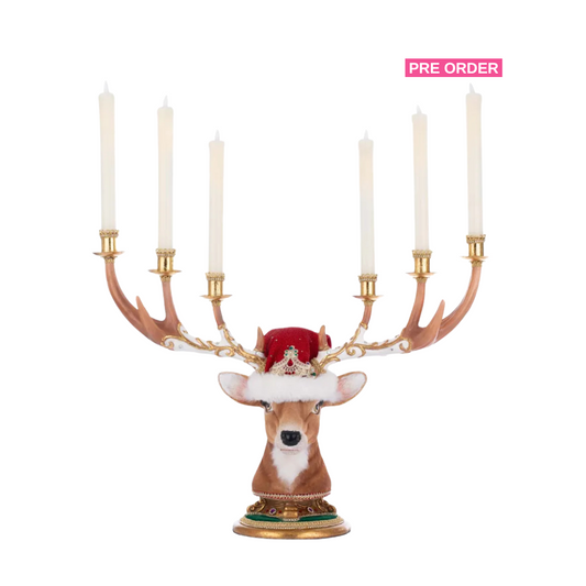 Katherine's Collection Christmas Ball Deer Head Candelabra   Katherine's Collection Royal Christmas Ball Reindeer Candelabra