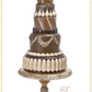 December Diamonds Chocolate Mocha Teired Cake  Le Chocolat Collection