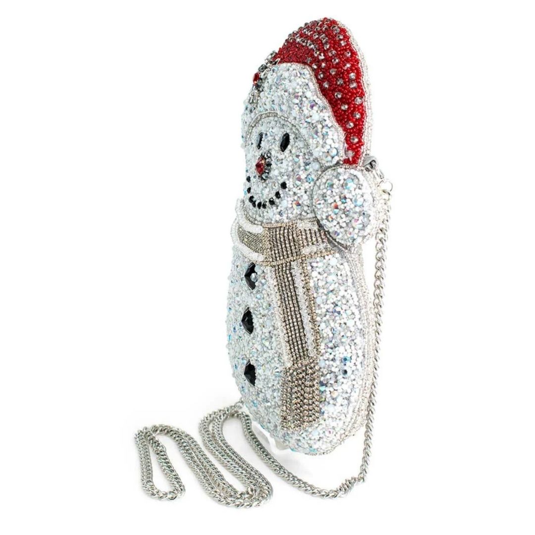 Mary Frances Ice Breaker Crossbody Handbag  Mary Frances Christmas Holiday Snowman Handbag
