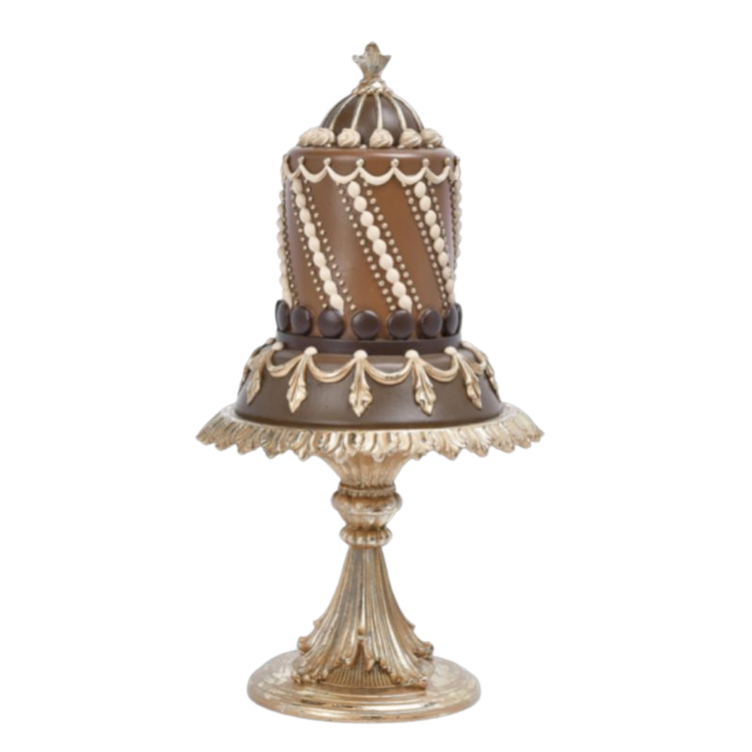 December Diamonds 13 inch Chocolate Cake On Pedestal  Le Chocolat Sweets Collection