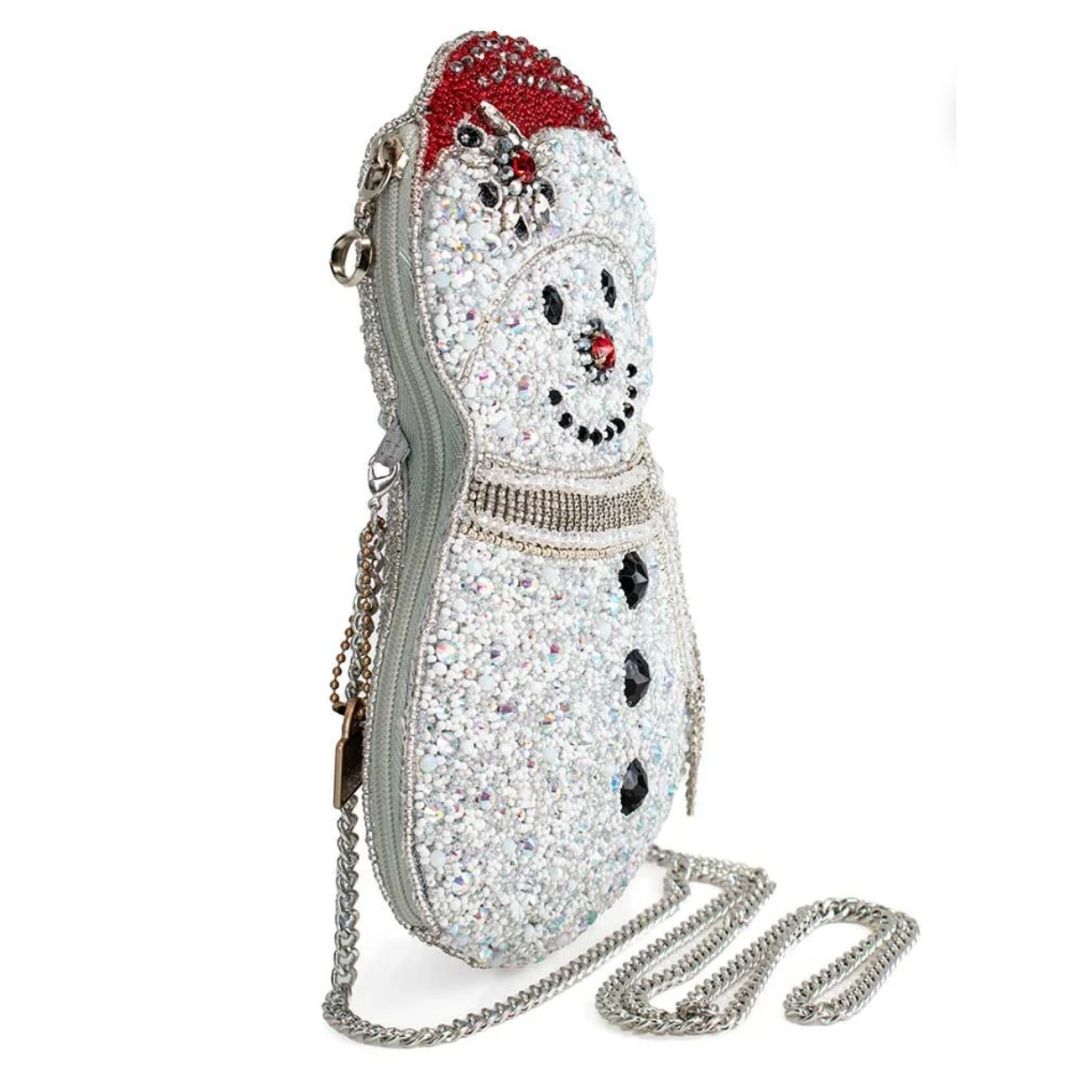 Mary Frances Ice Breaker Crossbody Handbag  Mary Frances Christmas Holiday Snowman Handbag