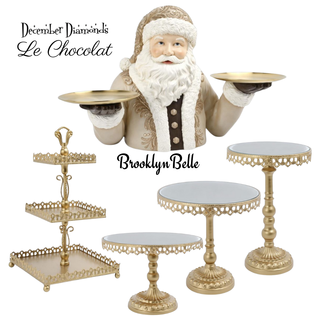 December Diamonds Chocolate Mocha Teired Cake  Le Chocolat Collection