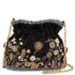 Mary Frances Le Jardin Beaded Floral Crossbody Bucket Bag  Garden Fashion Handbag