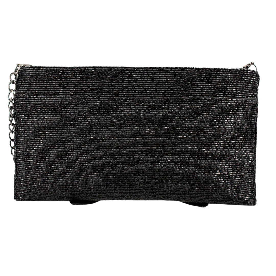 Mary Frances Beaded Bow Chic Crossbody Clutch Handbag    Mary Frances Black Bow Clutch Purse