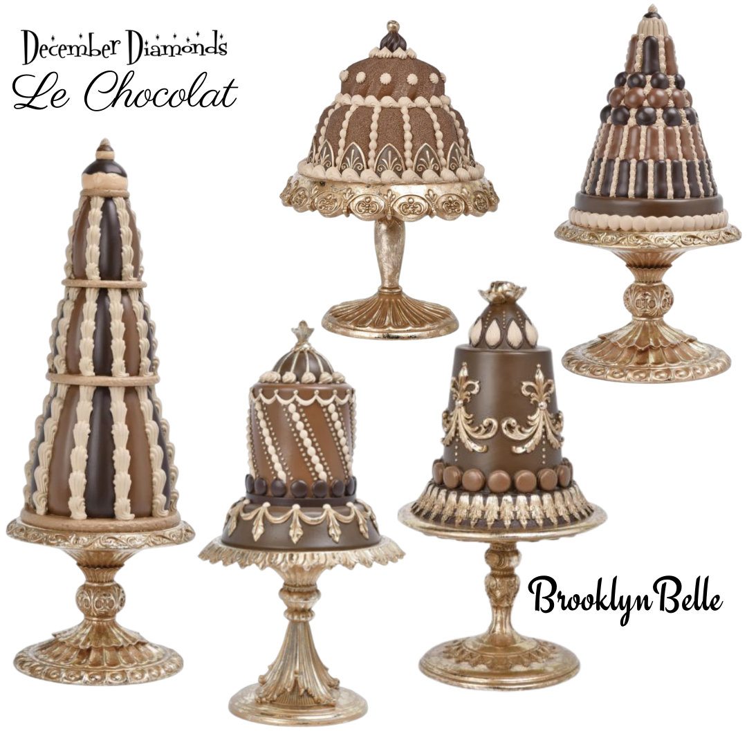 December Diamonds Chocolate Mocha Teired Cake  Le Chocolat Collection