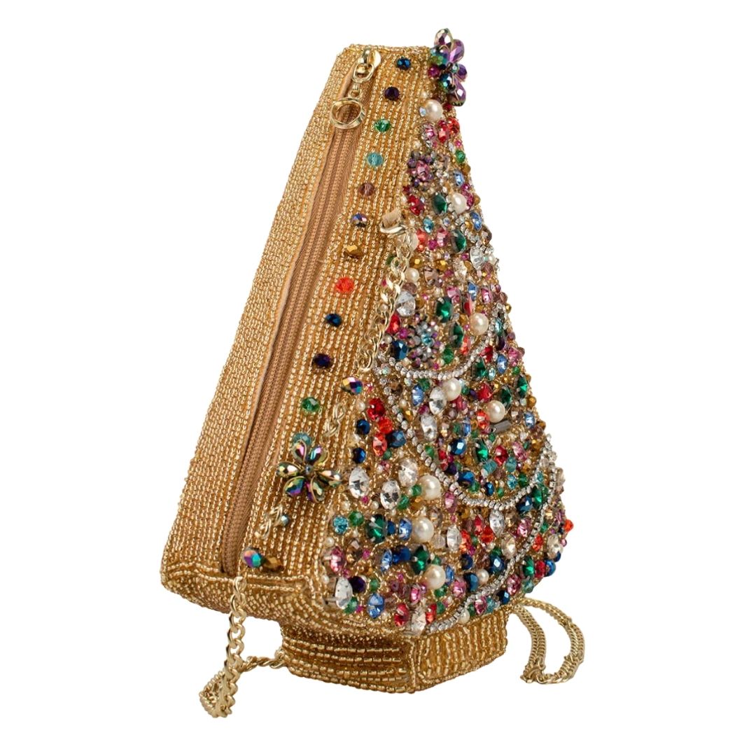 Mary Frances Glittering Joy Crossbody Handbag  Mary Frances Christmas Tree Handbag