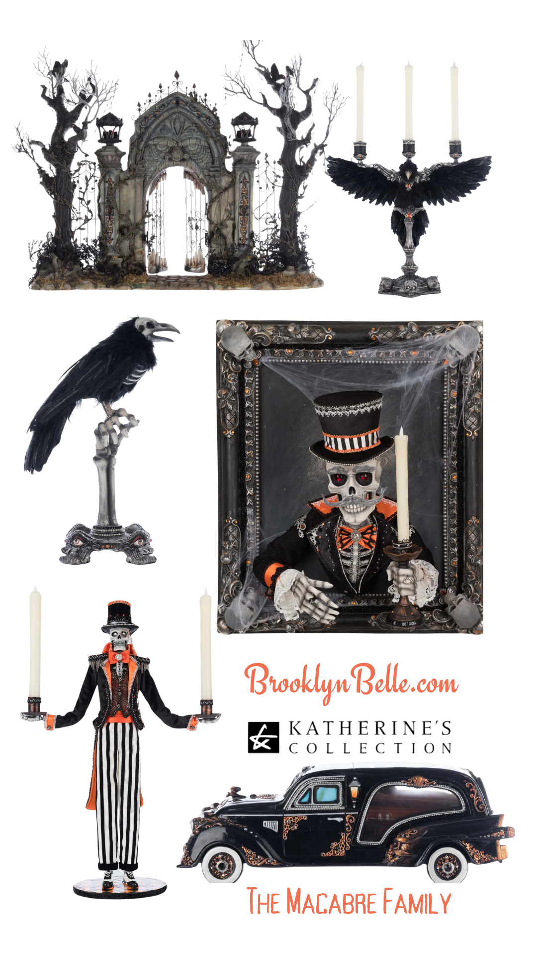 Katherine's Collection Great Grandpa Macabre Wall Piece with Candle   Katherine's Collection Halloween Skeleton Wall Decoration