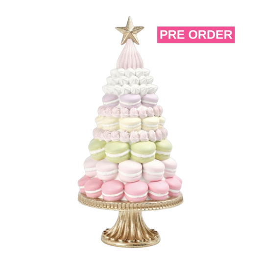 December Diamonds 18 inch Patisserie Stacked Macaron Tree   Sweet Le Patisserie Collection