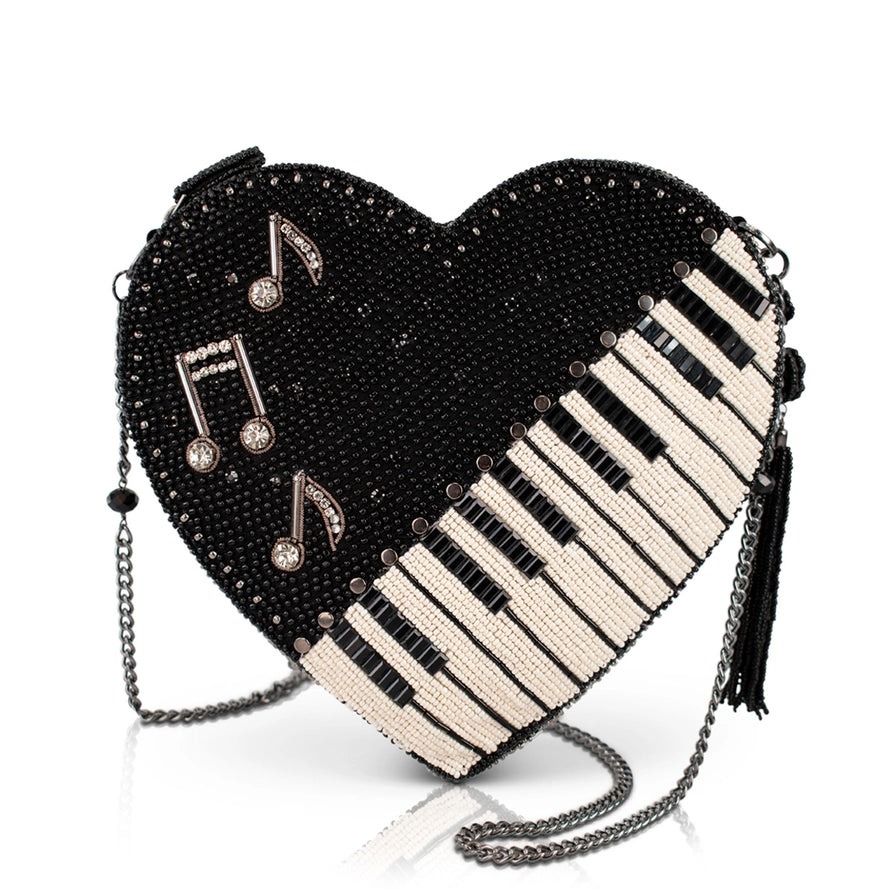 Mary Frances Heart Beat Crossbody Handbag   Mary Frances Music Keyboard Beaded Bag