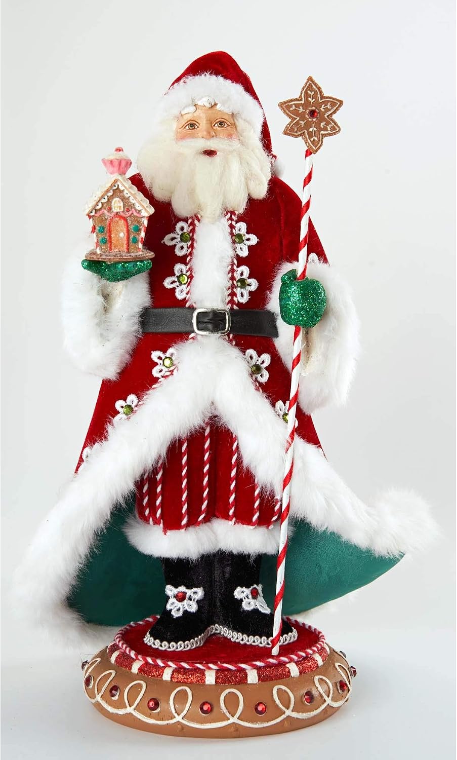 14 inch Katherine's Collection Gingerbread Forest Santa Christmas Decor