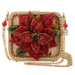Mary Frances Poinsettia Shoulder Bag  Mary Frances Christmas Holiday Shoulder Bag