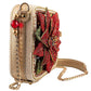 Mary Frances Poinsettia Shoulder Bag  Mary Frances Christmas Holiday Shoulder Bag