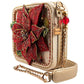 Mary Frances Poinsettia Shoulder Bag  Mary Frances Christmas Holiday Shoulder Bag