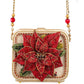 Mary Frances Poinsettia Shoulder Bag  Mary Frances Christmas Holiday Shoulder Bag