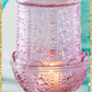 8-Inch Violet Pressed Glass Votive Candle Holder