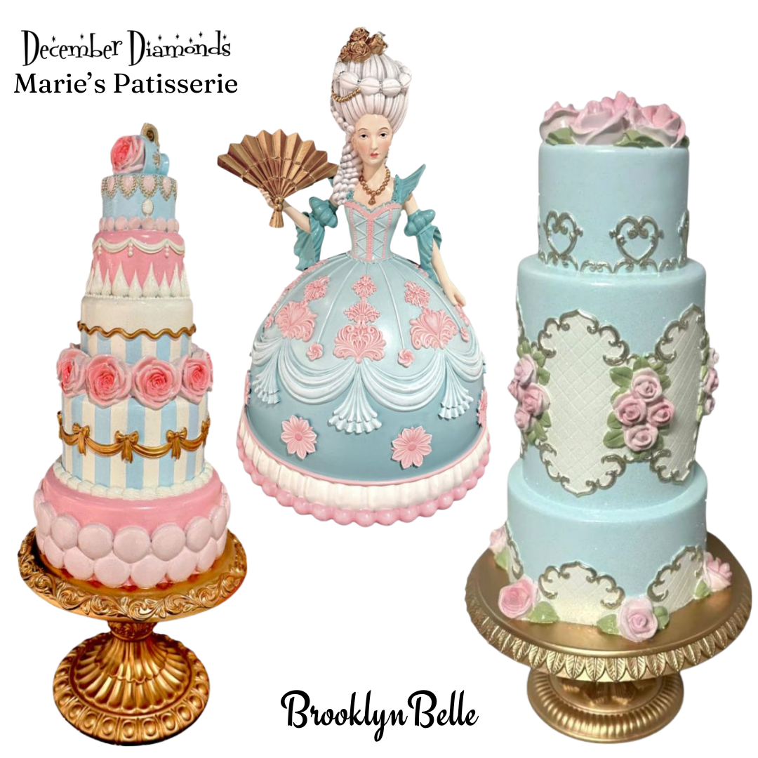 December Diamonds 18 inch 3 Tier Marie Dessert Server   Marie's Patisserie Collection