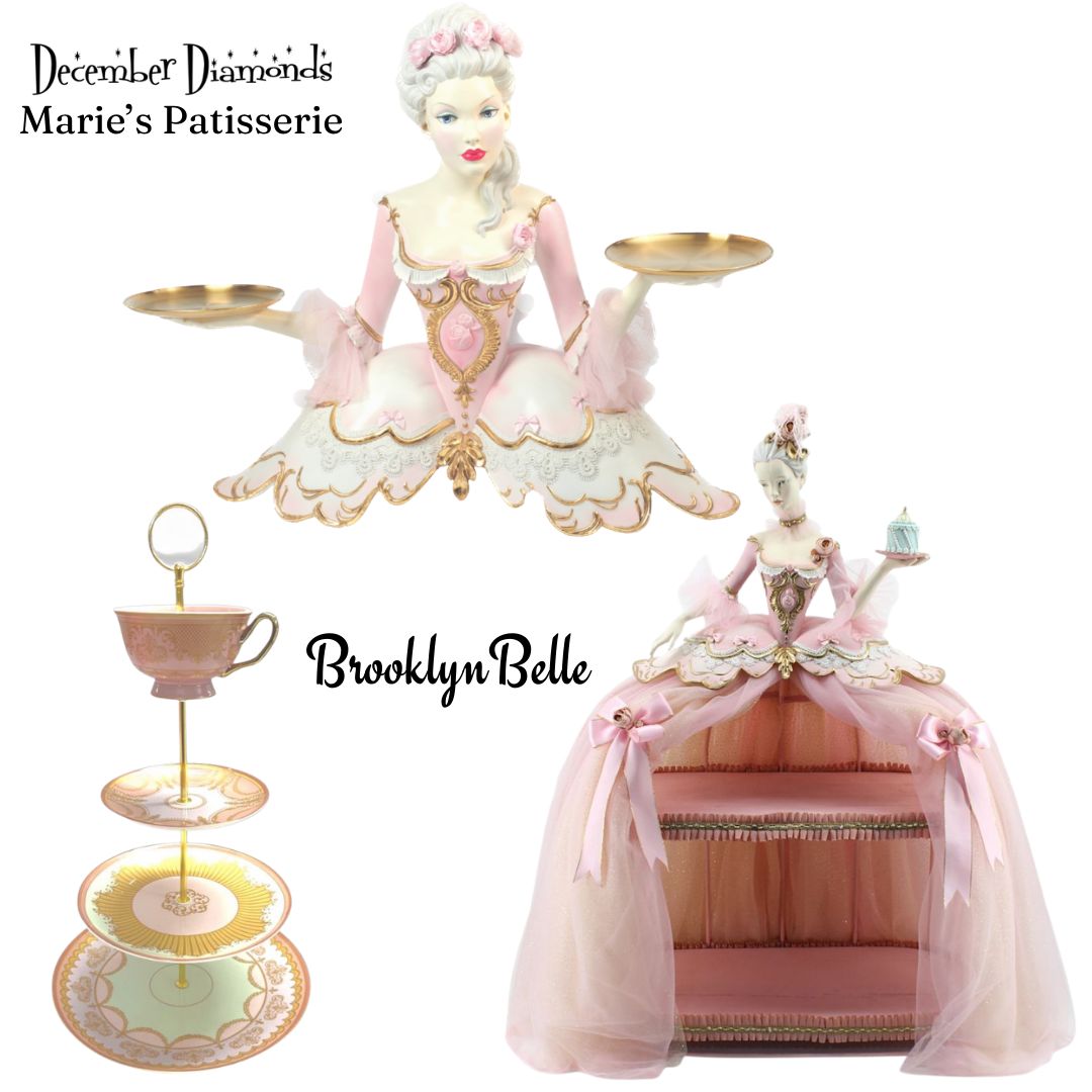 December Diamonds 18 inch 3 Tier Marie Dessert Server   Marie's Patisserie Collection