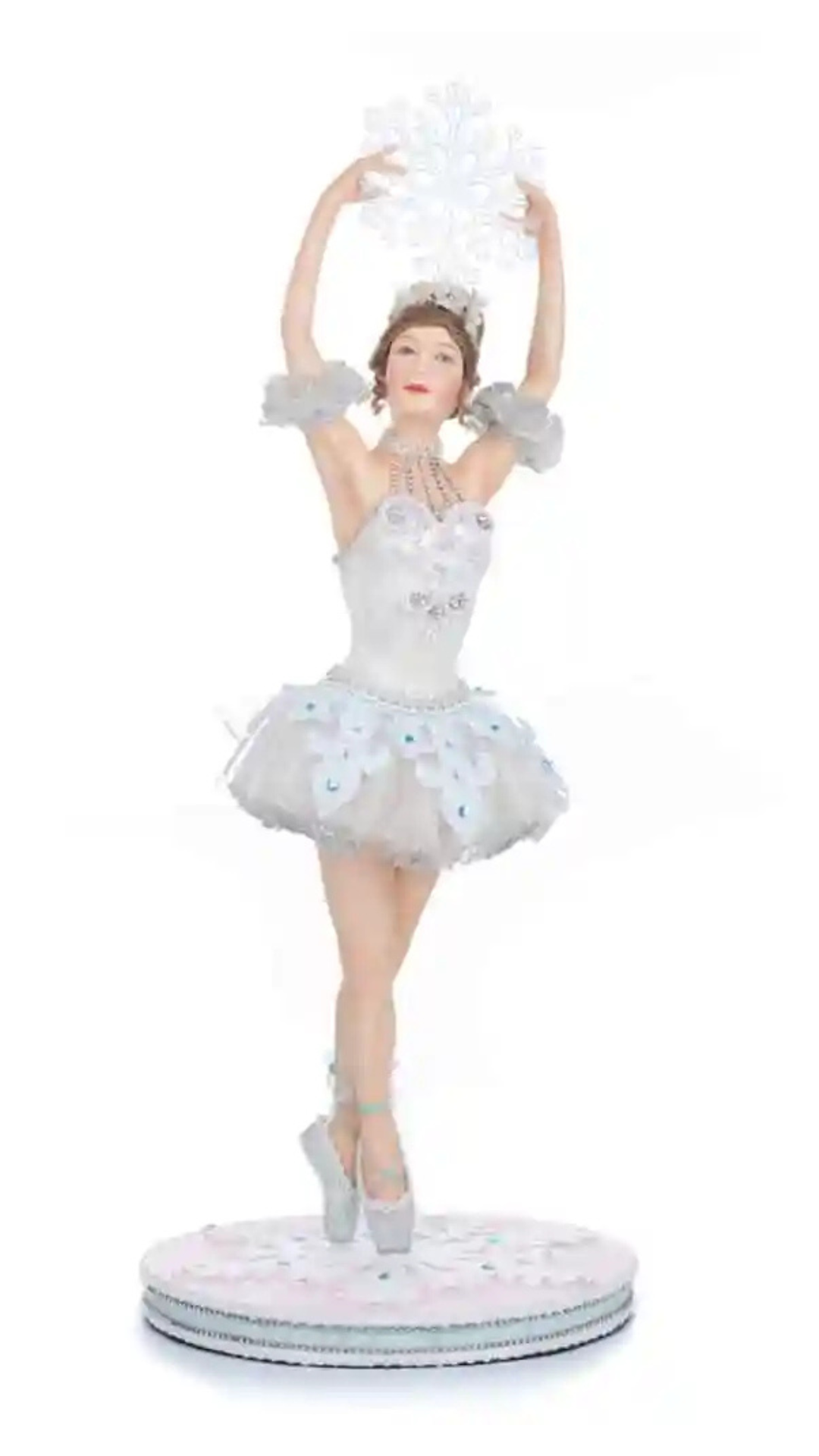 Katherine's Collection Frost and Tenderness Ballerina Figure  Christmas Ballerina Decor