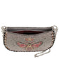 Mary Frances Crystal Buzz Beaded Bee with Crown Crossbody Handbag