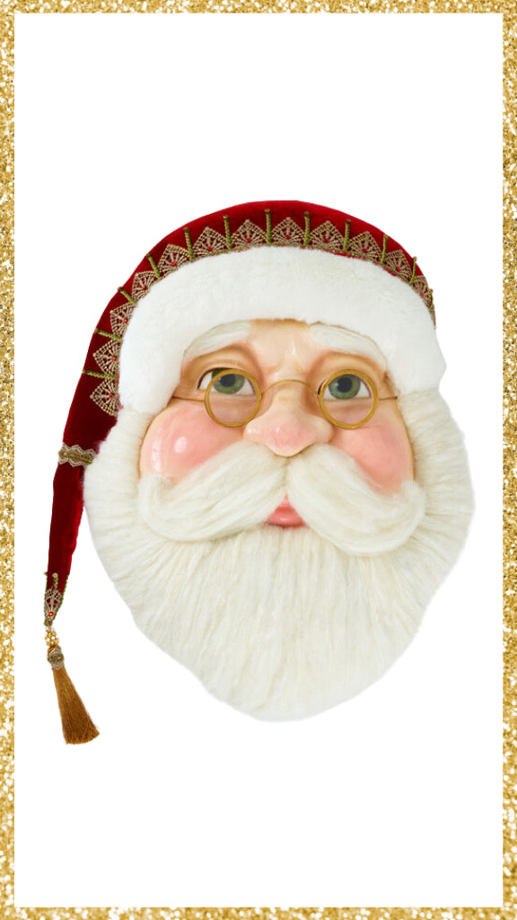 Katherine's Collection All the Trimmings Santa Wall Mask