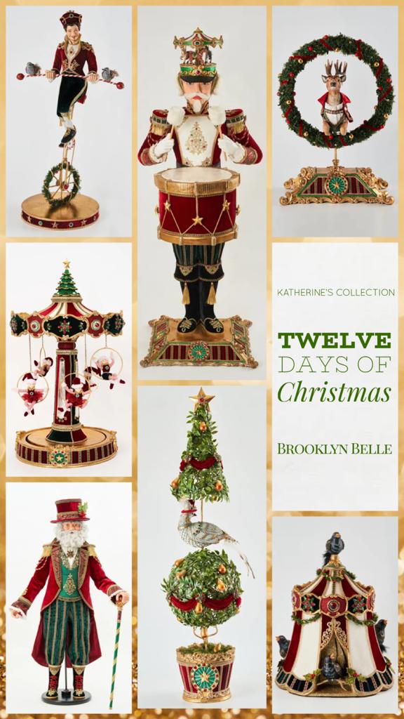 Katherine's Collection Christmas Decor Twelve Days French Hens Tabletop