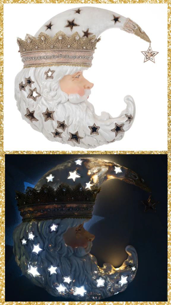 Katherine's Collection Celestial Santa Wall Mask with Lights