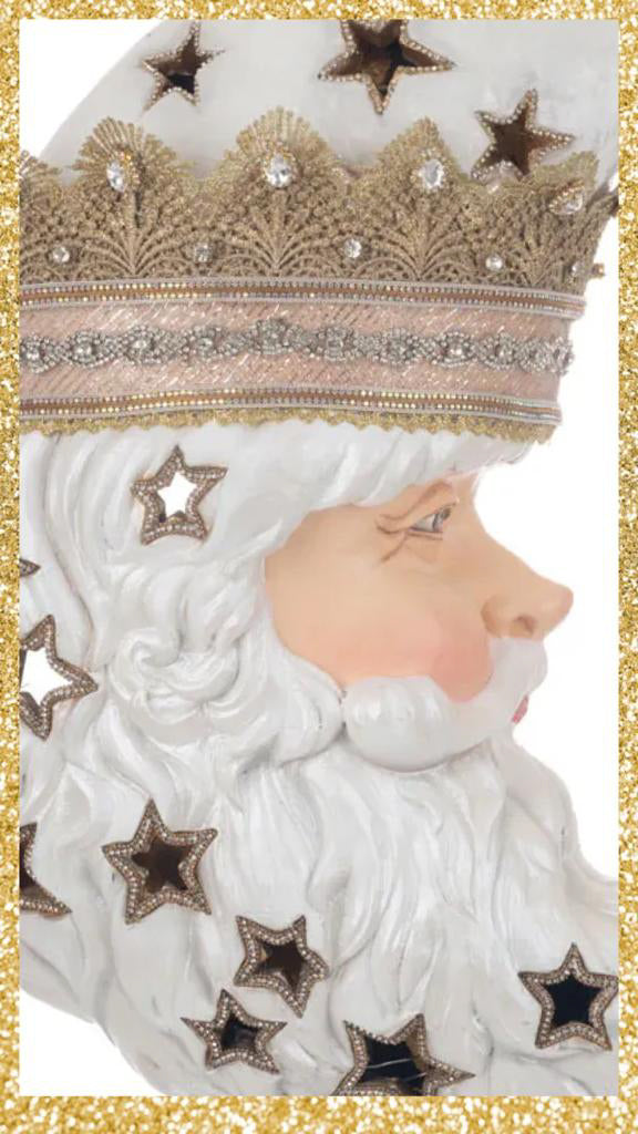 Katherine's Collection Celestial Santa Wall Mask with Lights