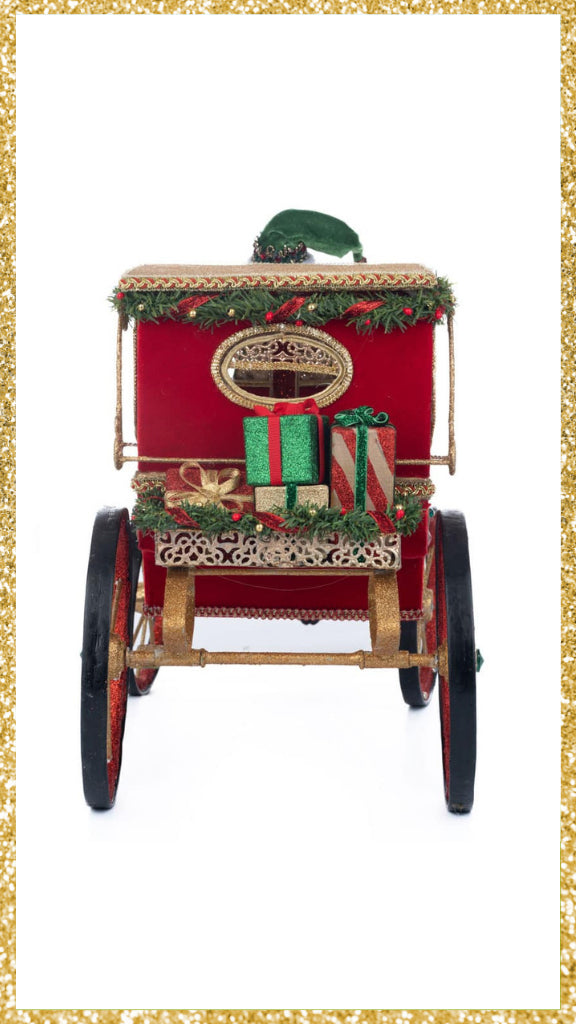 Katherine's Collection Christmas in the City Hansom Cab with Elf Driver