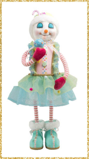 26" December Diamonds Snowgirl with Ice Cream