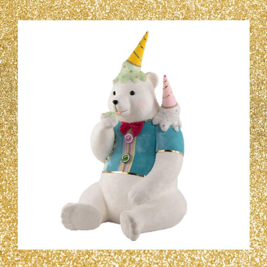 42.5" December Diamonds Sitting Snow Cream Bear