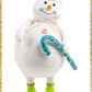 22" December Diamonds Snowman with Blue Candy Cane