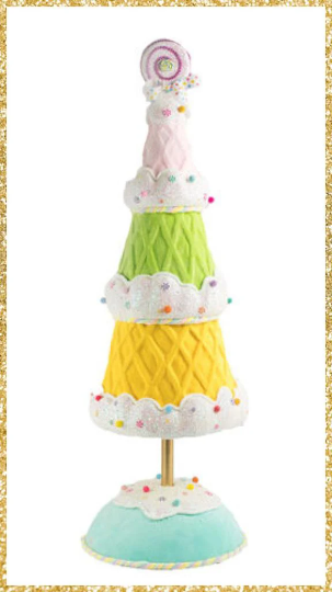 42.5" December Diamonds Waffle Cone Tree