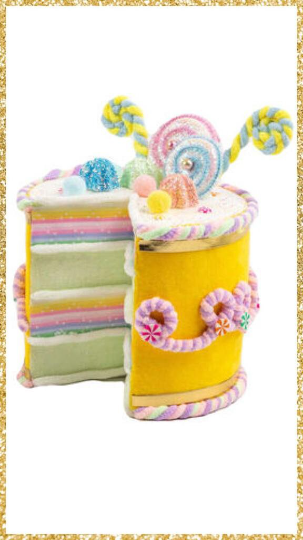 9.5" December Diamonds Yellow Cake Display