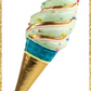 29.5" December Diamonds Hanging Green / Gold Ice Cream