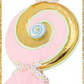 17" December Diamonds Pink and Gold Swirl Candy • Large Candy Decoration