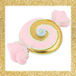 17" December Diamonds Pink and Gold Swirl Candy • Large Candy Decoration