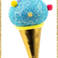 7" December Diamonds Blue Ice Cream Cone