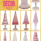 21” Pink Christmas Tree Decor