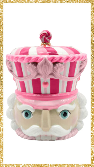 Pink Nutcracker Cookie Jar