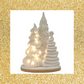 11" December Diamonds LED Lighted Frosted Trees Scene