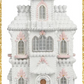 24” LED Lighted White Gingerbread House Decor White and Pink Gingerbread Decor